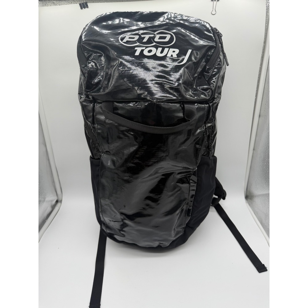 PTO Tour Triathlon Backpack Black Glossy Sport Travel Gear Bag